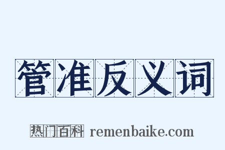 管准反义词是什么意思的图片